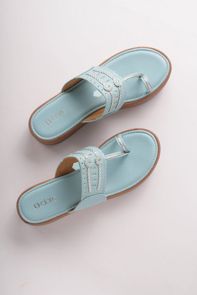 Inaayat Kolhapuri Wedges - Blue