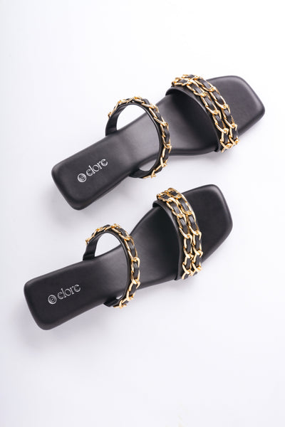 Aurelia Chain Heels - Classic Black
