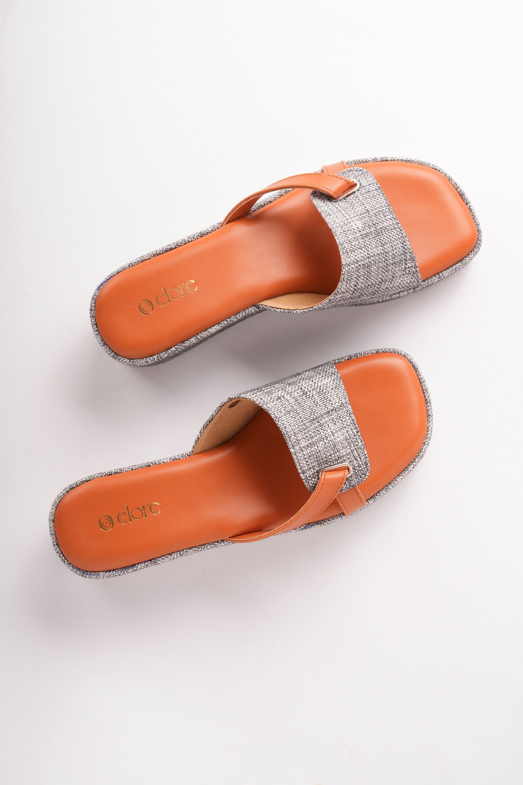 Terra Weave Wedges - Tan & Textured Grey