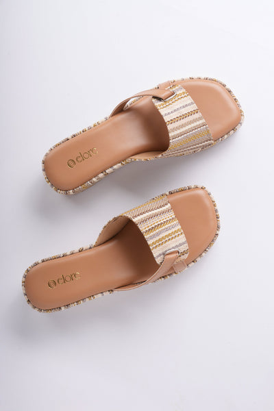 Terra Weave Wedges - Latte Weave