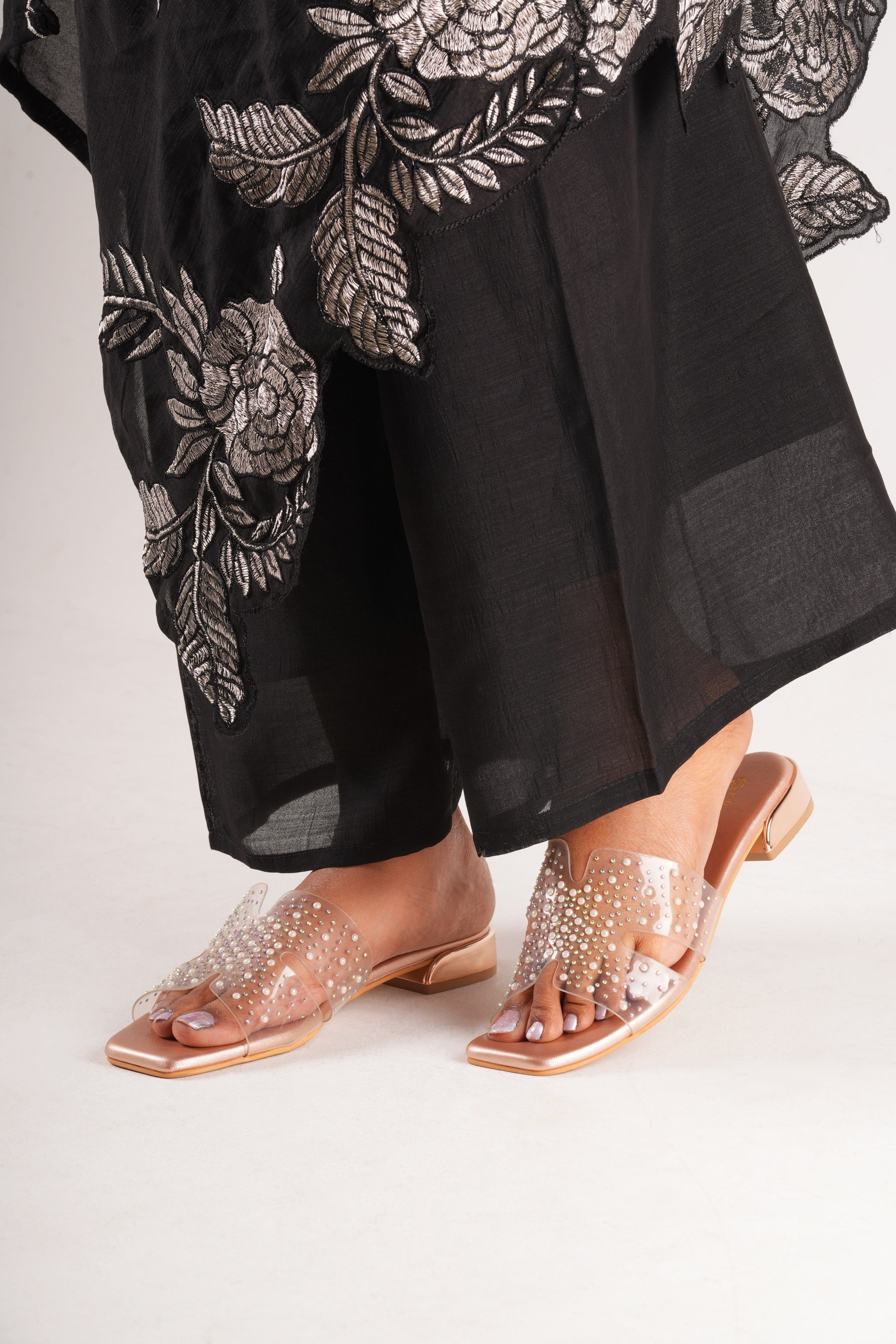 Ziva Platforms - Rose Gold with Transparent Upper