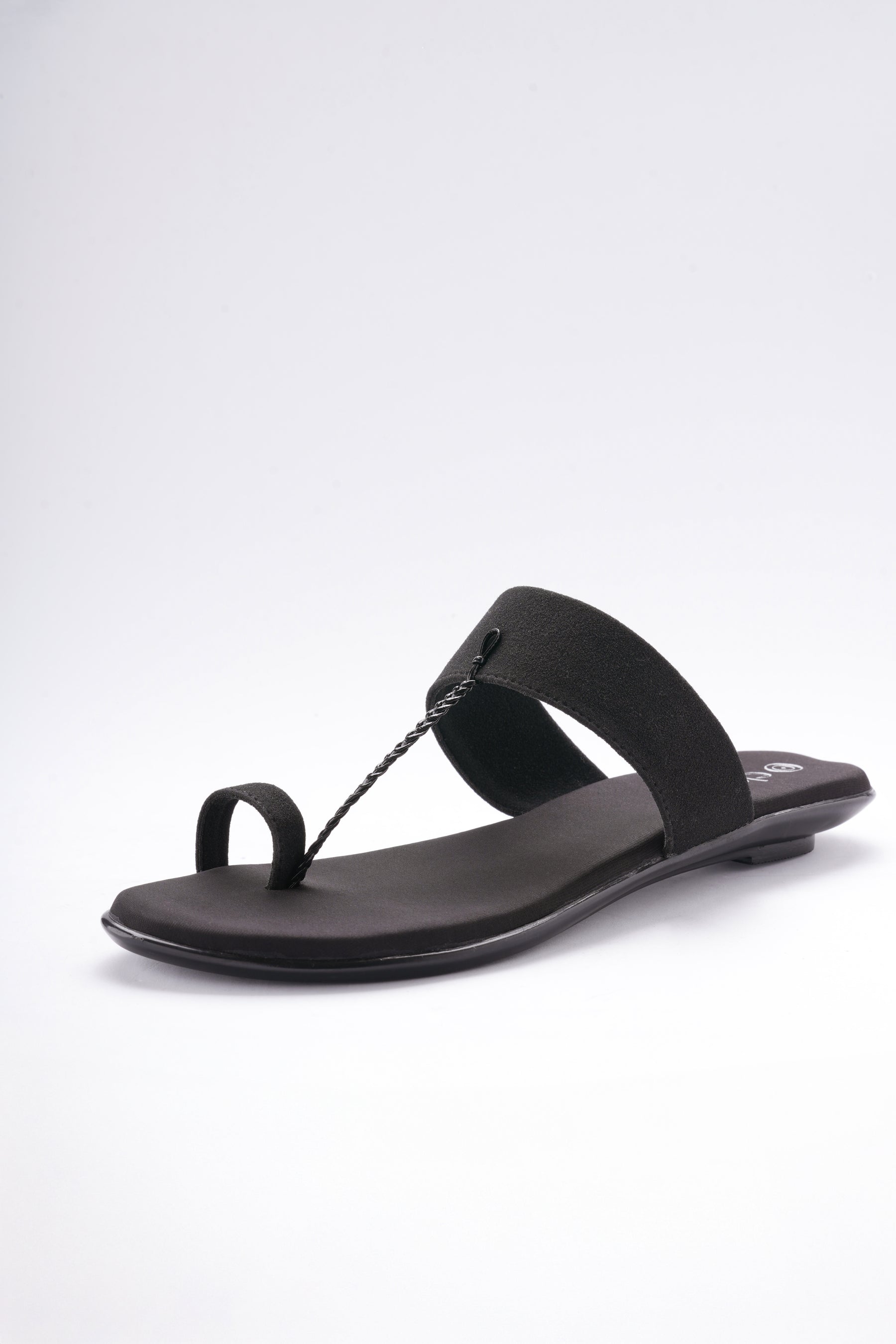 Riva Kolhapuri Flats - Black