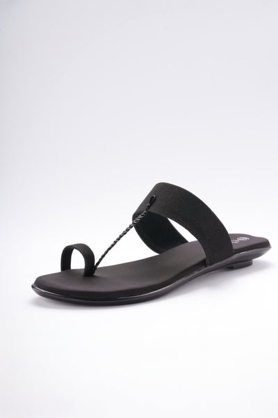 Riva Kolhapuri Flats - Black