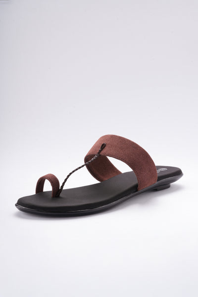 Riva Kolhapuri Flats - Cocoa Brown