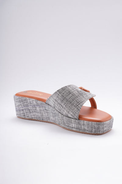 Terra Weave Wedges - Tan & Textured Grey