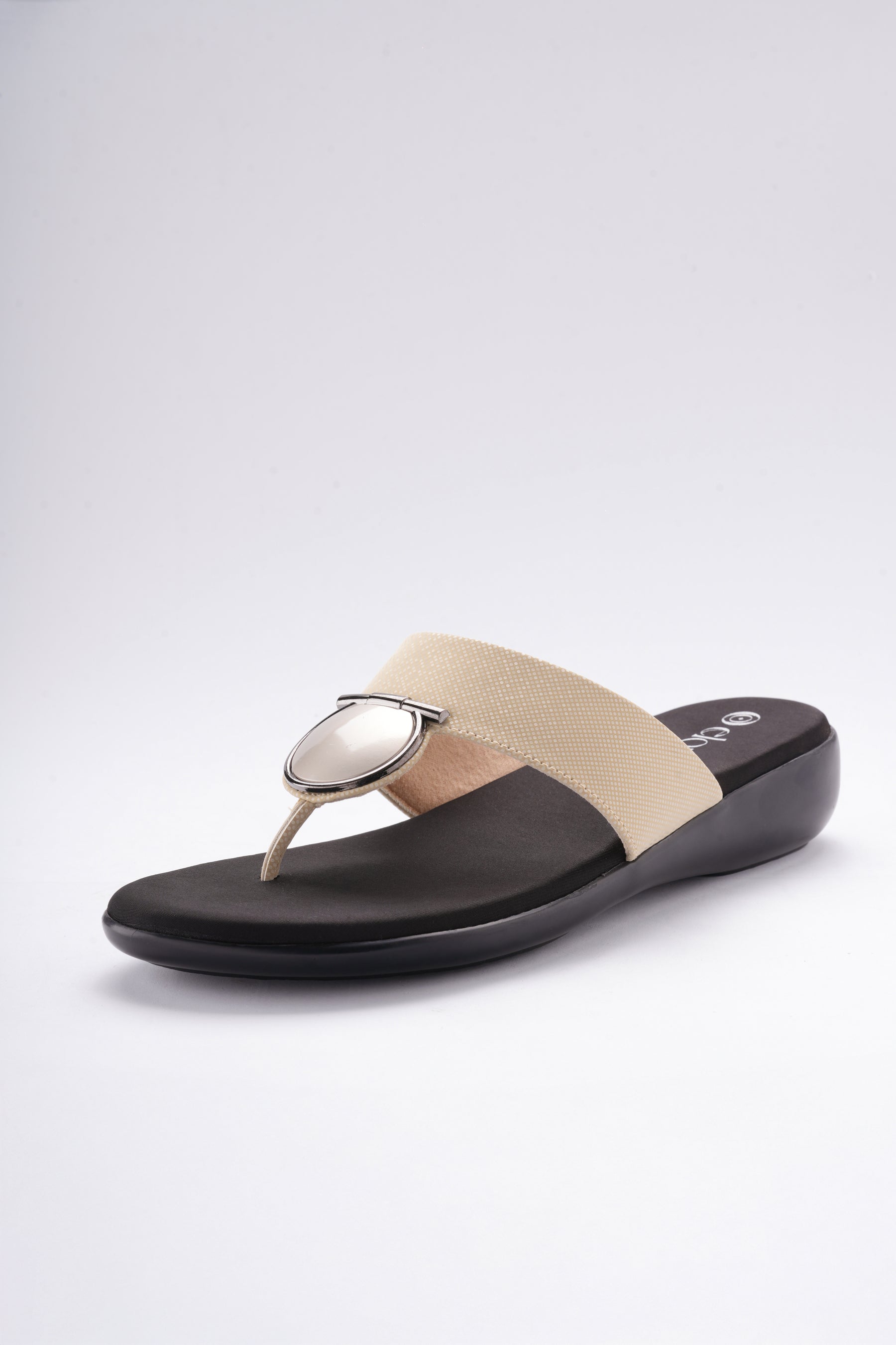 Elin Platforms - Ivory Beige & Black