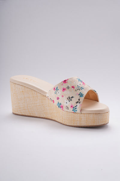 Bloombeige Wedges - Ivory Cream