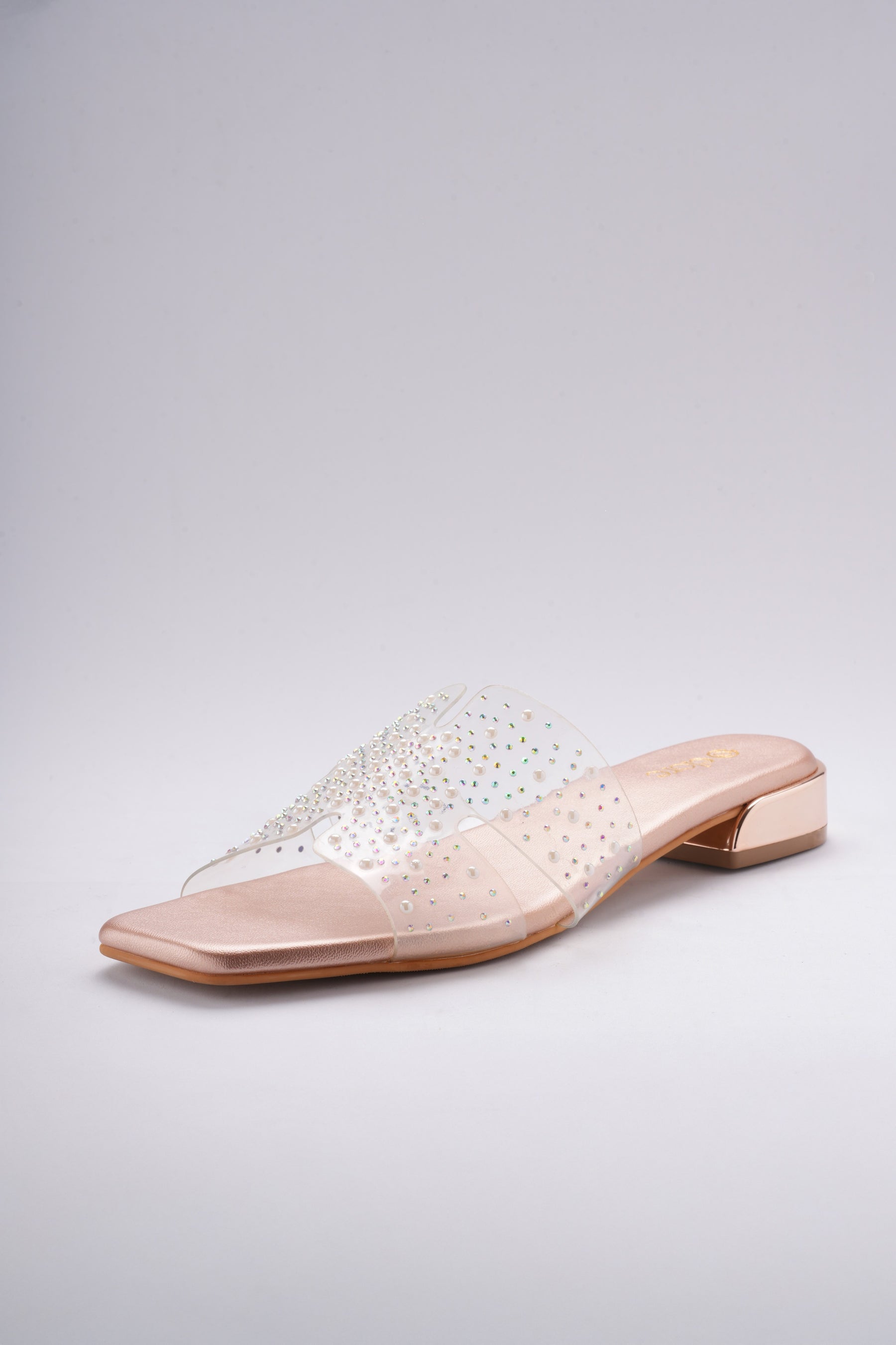 Ziva Platforms - Rose Gold with Transparent Upper