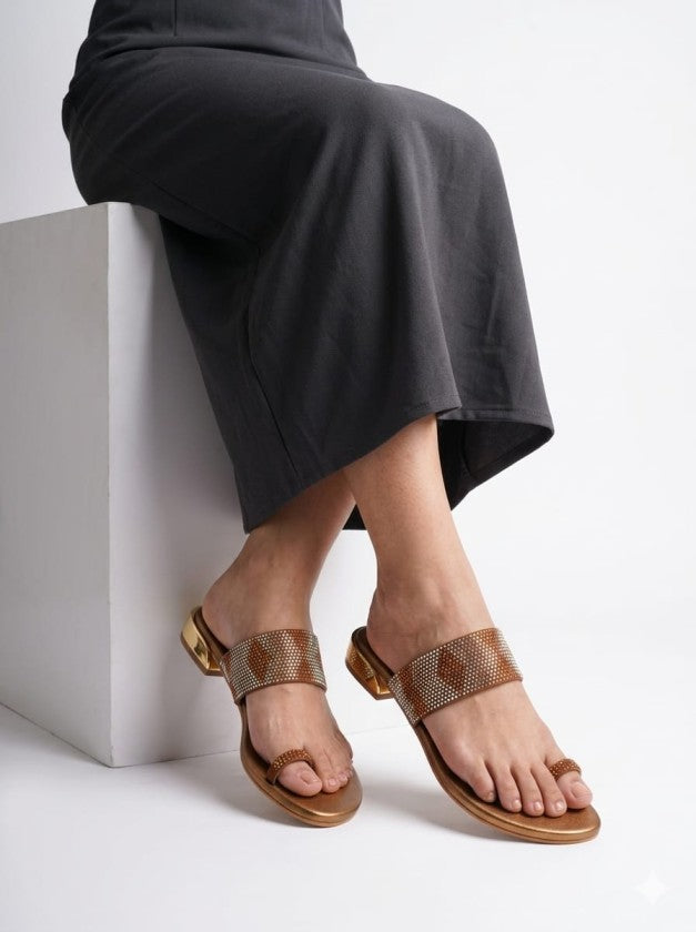 Myrah Dazzle Platforms - Copper Bronze