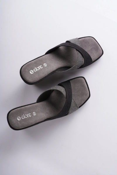 Liora Denim Wedges - Denim Black