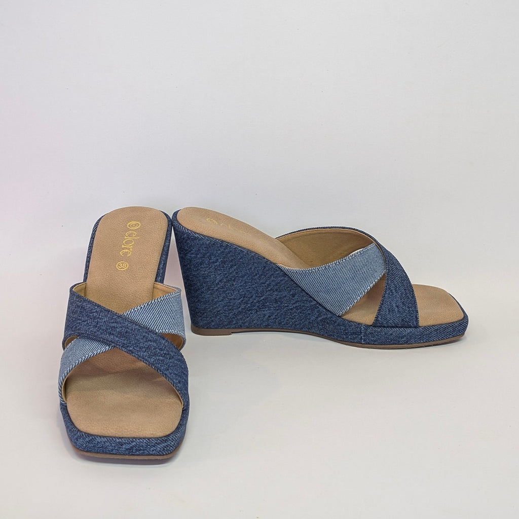 Liora Denim Wedges