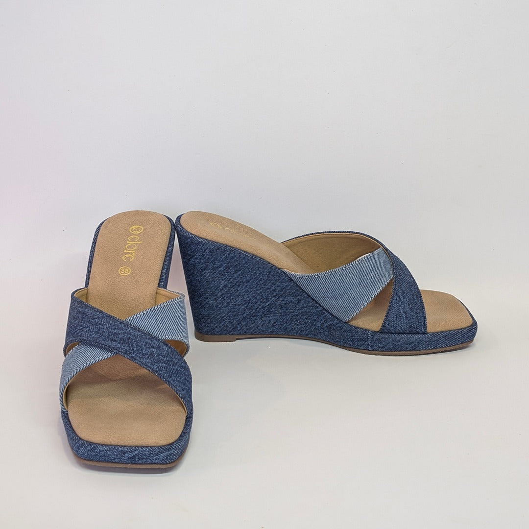 Liora Denim Wedges