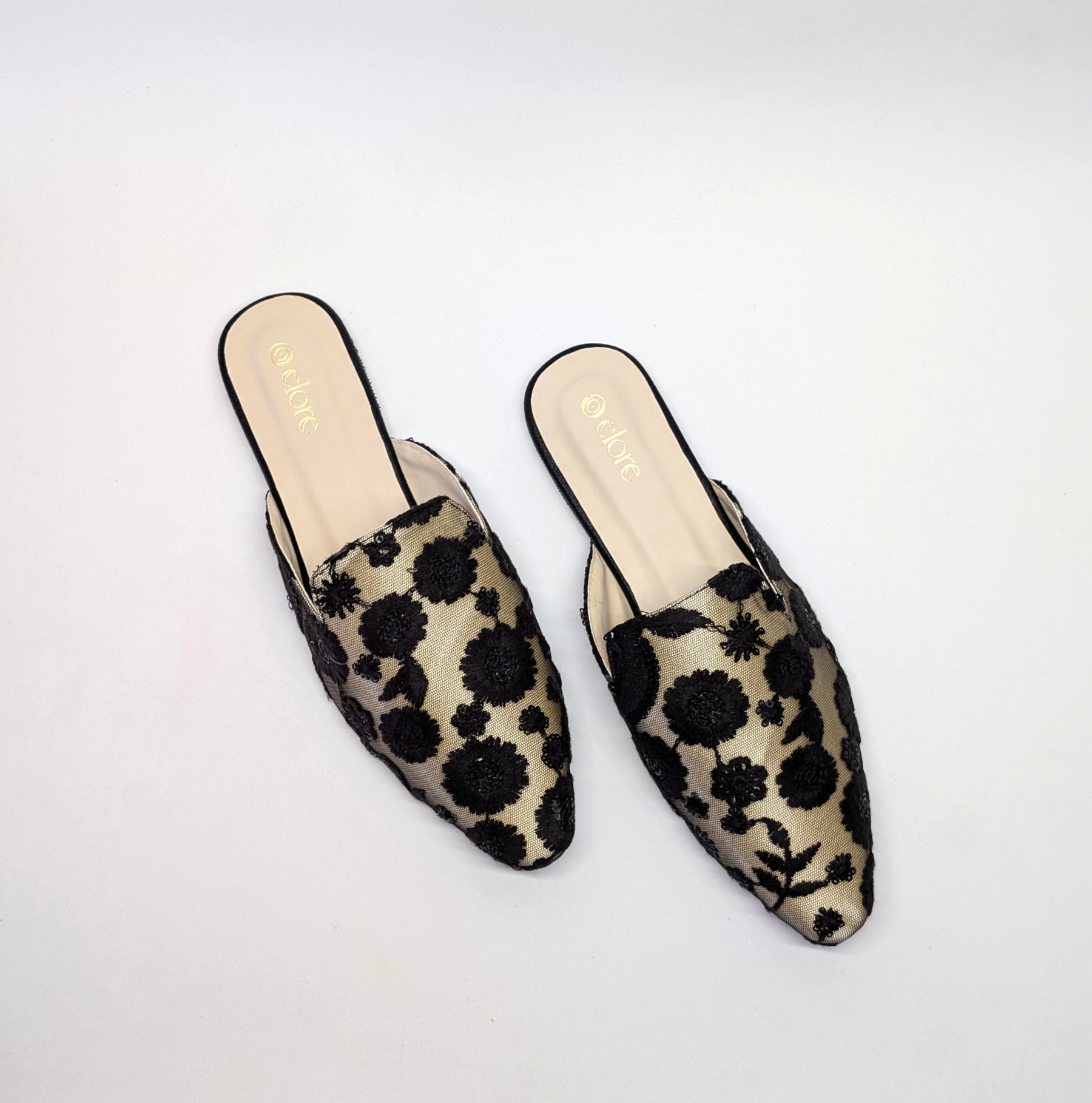 Arllete Mules - Black Gold