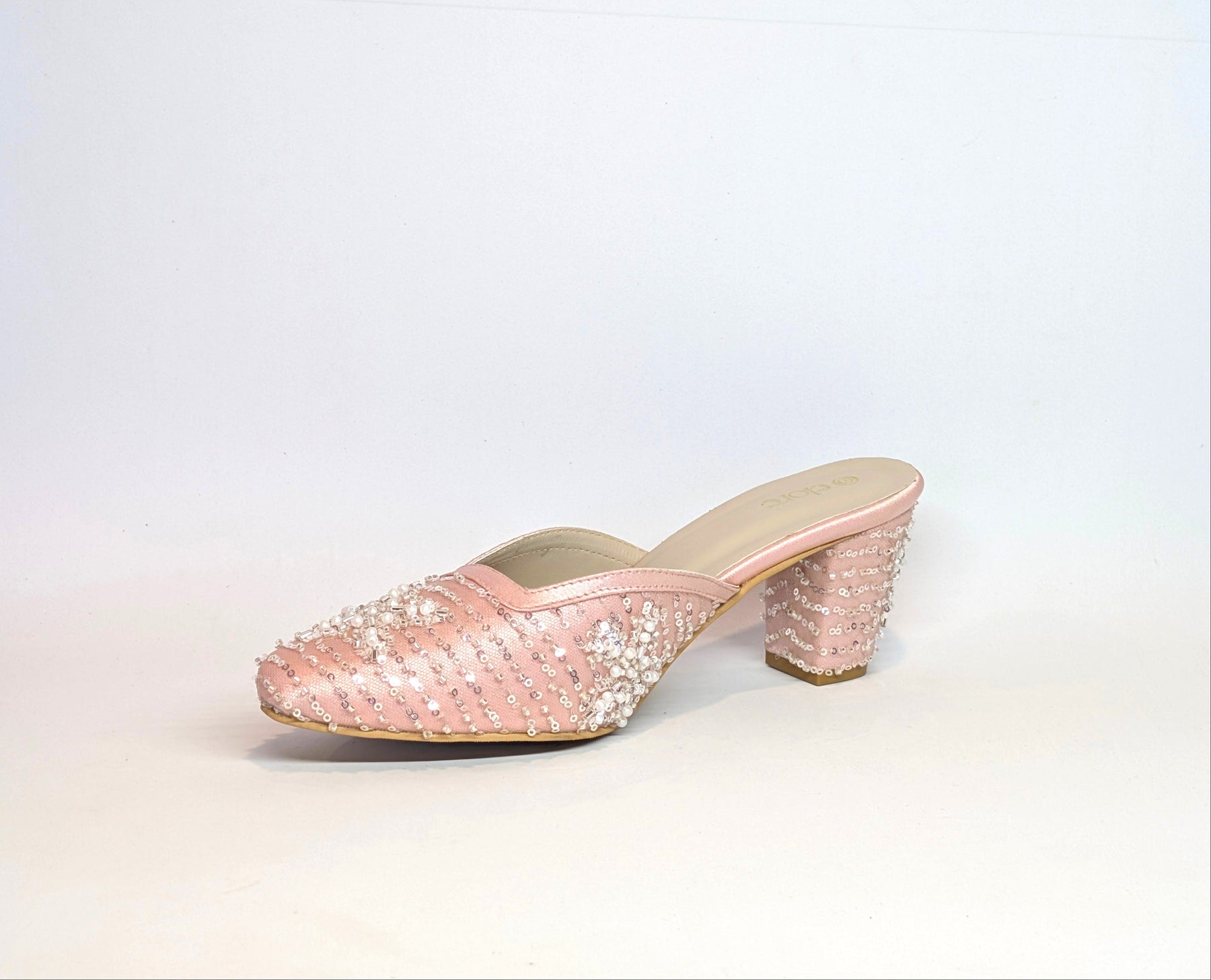 Rivana Block Heels - Blush Pink