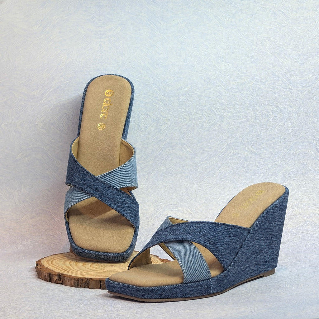 Liora Denim Wedges