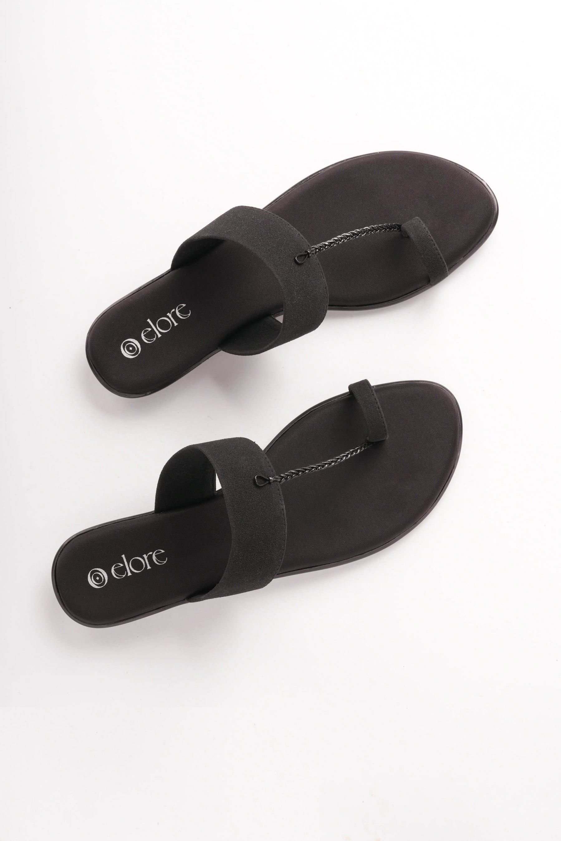 Riva Kolhapuri Flats - Black