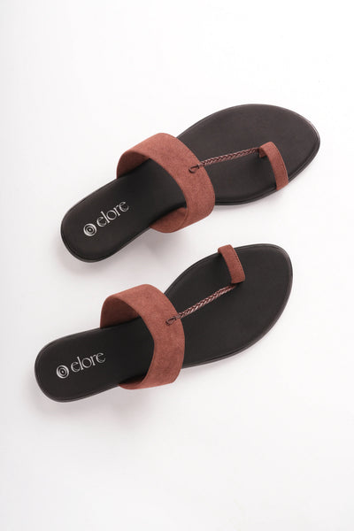 Riva Kolhapuri Flats - Cocoa Brown